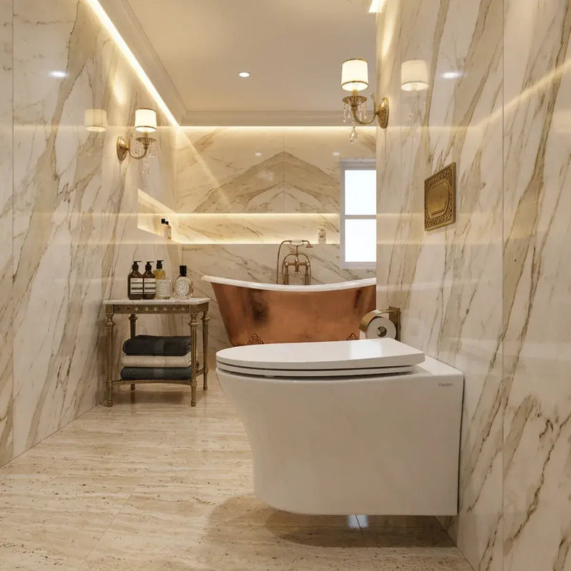 Parum Rimless Wall Hung Toilet With Soft Close Seat