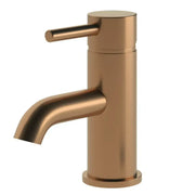 Pesco Basin Mixer Tap with Click-Clack Waste, Brushed Bronze, Modern Lever Style