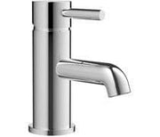 Pesco Basin Mixer Tap with Click-Clack Waste, Chrome, Modern Lever Style
