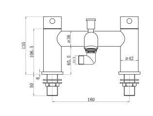 Pesco Bath Shower Mixer Tap, Brushed Bronze, Modern Lever Style
