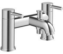 Pesco Bath/Shower Mixer Tap with Bracket, Chrome, Modern Lever Style