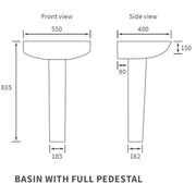 Pesco Brushed Brass 800mm Quadrant Shower Pack