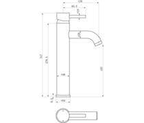 Pesco Mono Tall Basin Tap, Brushed Bronze, Modern Lever Style