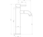 Pesco Tall Basin Mixer Tap, Chrome, Modern Lever Style