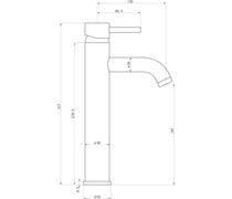 Pesco Tall Basin Mixer Tap, Chrome, Modern Lever Style