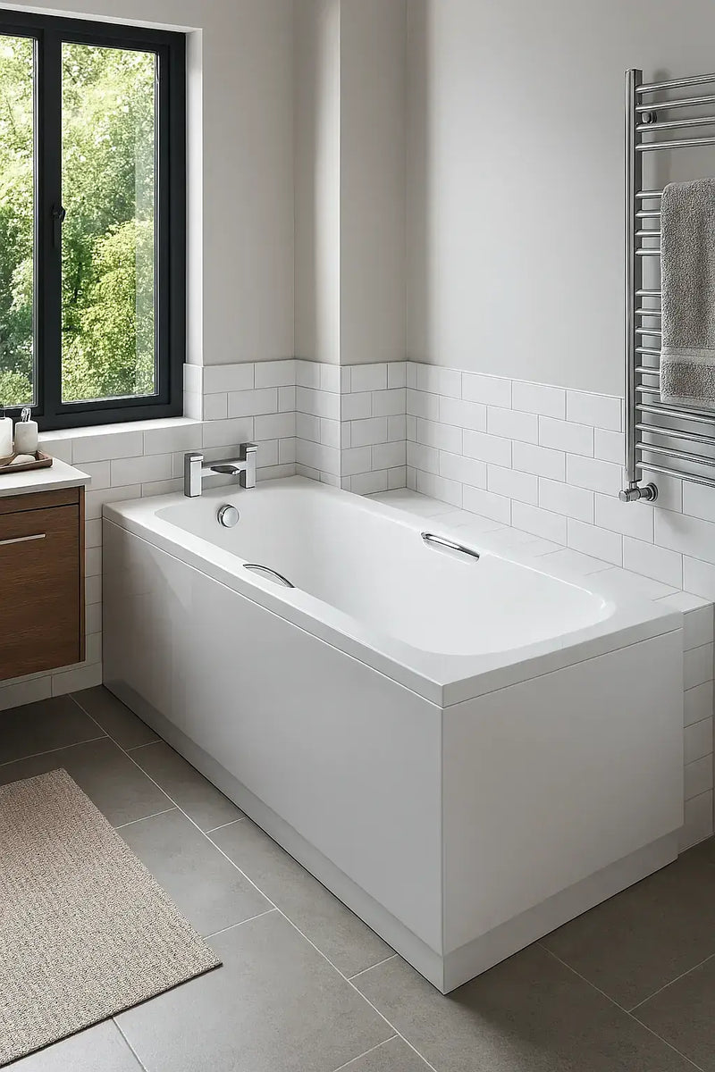 Premium 8mm Reinforced 1600 x 700mm Bath | Twin Grips & Anti-Slip Base