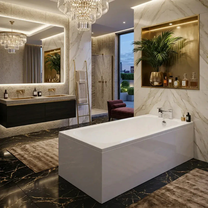 Premium 8mm Reinforced 1600 x 700mm Bath | Twin Grips & Anti-Slip Base