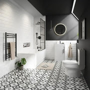 Reinforced Emery Round Double Ended Bath, Basin Unit, Close Coupled Toilet, Taps, Wastes