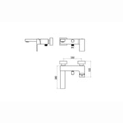 Revati Wall Mounted Shower Mixer Tap and Shower Kit, Modern Lever Style