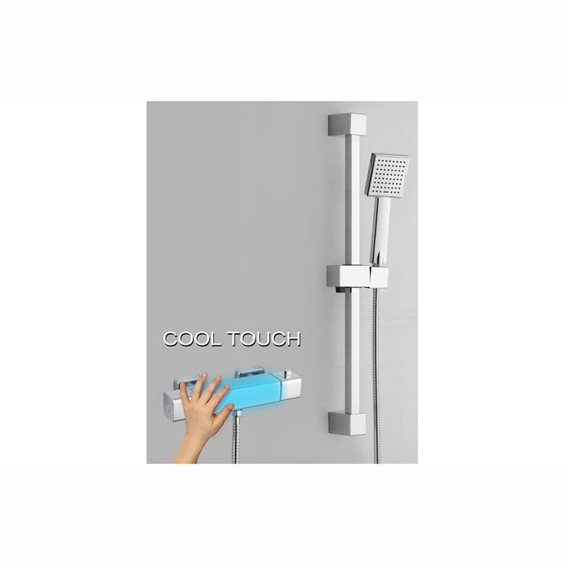 Revatin Cool Touch Thermostatic Bar Mixer Shower, Square