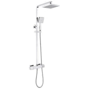 Revatin Cool-Touch Thermostatic Mixer Shower w/Riser & Overhead Kit - Chrome