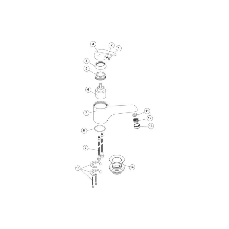 Rion Basin Mixer Tap - Chrome