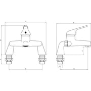 Rion Bath Filler Tap - Chrome