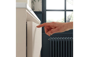 Riser 815mm 2 Drawer Wall Hung Basin Unit, Matt Storm Blue