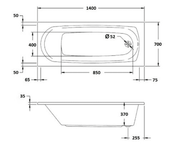 Rockstone Kaya Reinforced Bath Pack With Modern Basin and Toilet - Bath, Panel, Basin & Toilet (No Taps)