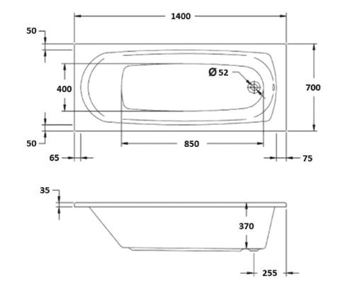 Rockstone Kaya Reinforced Bath Pack With Modern Basin and Toilet - Bath, Panel, Basin & Toilet (No Taps)