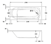 Rockstone Kaya Reinforced Bath Pack With Modern Basin and Toilet - Bath, Panel, Basin, Toilet, Taps & Waste