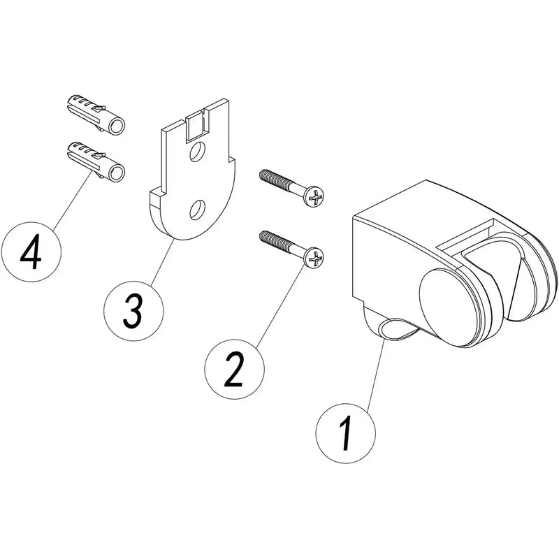 Round Wall Bracket - Chrome