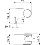 Round Wall Bracket - Chrome