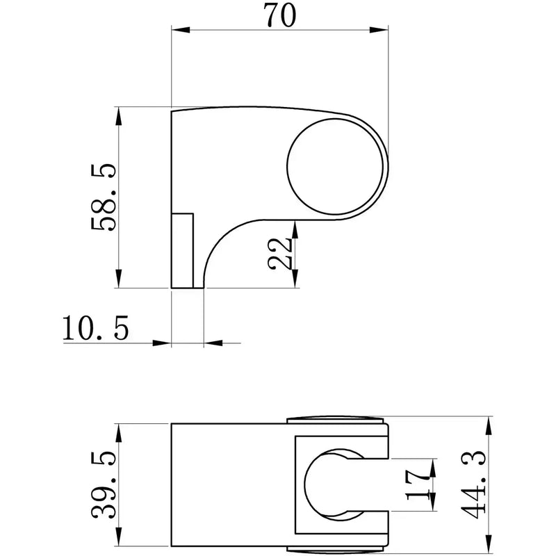 Round Wall Bracket - Chrome