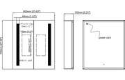 Sachen 600mm 2 Door LED Mirrored Cabinet