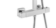 Sagittas Thermostatic Bar Mixer with Overhead and Handset Outlets
