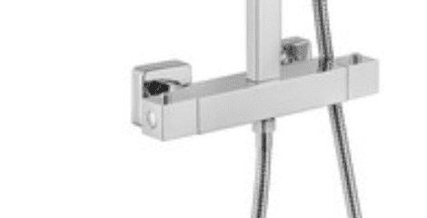 Sagittas Thermostatic Bar Mixer with Overhead and Handset Outlets