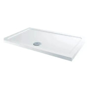 Saturn Brushed Brass Fluted Shower Screen with Shower, Extra Large Tray & Waste