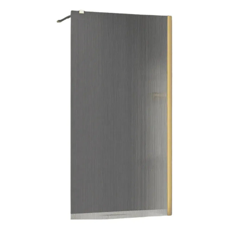 Saturn Brushed Brass Fluted Shower Screen with Shower, Extra Large Tray & Waste