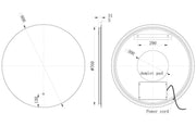Savorne 800mm Round Back-Lit LED Mirror