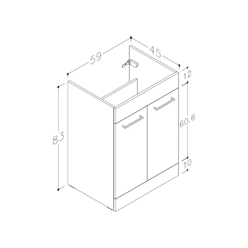 Serpens Bathroom Pack with 1600x800mm Bath, Vanity Unit, Toilet & Taps