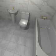 Serpens Brushed Brass Full Bathroom Pack with Taps and Waste