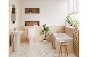 Serpens Brushed Brass Full Bathroom Pack with Taps and Waste