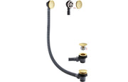 Serpens Brushed Brass Full Bathroom Pack with Taps and Waste