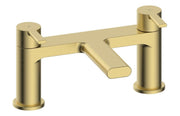 Serpens Brushed Brass Full Bathroom Pack with, Taps, Bath Screen and Dual Shower