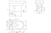 Serpens Close Coupled Fully Shrouded Toilet Inc Soft Close Seat