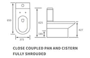 Serpens Close Coupled Fully Shrouded Toilet Inc Soft Close Seat