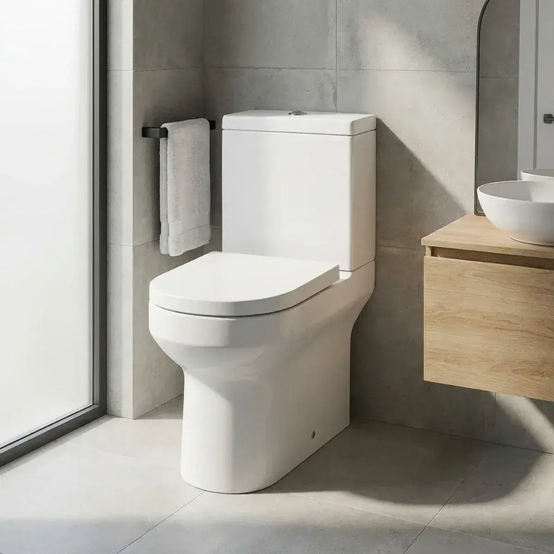 Serpens Close Coupled Fully Shrouded Toilet Inc Soft Close Seat