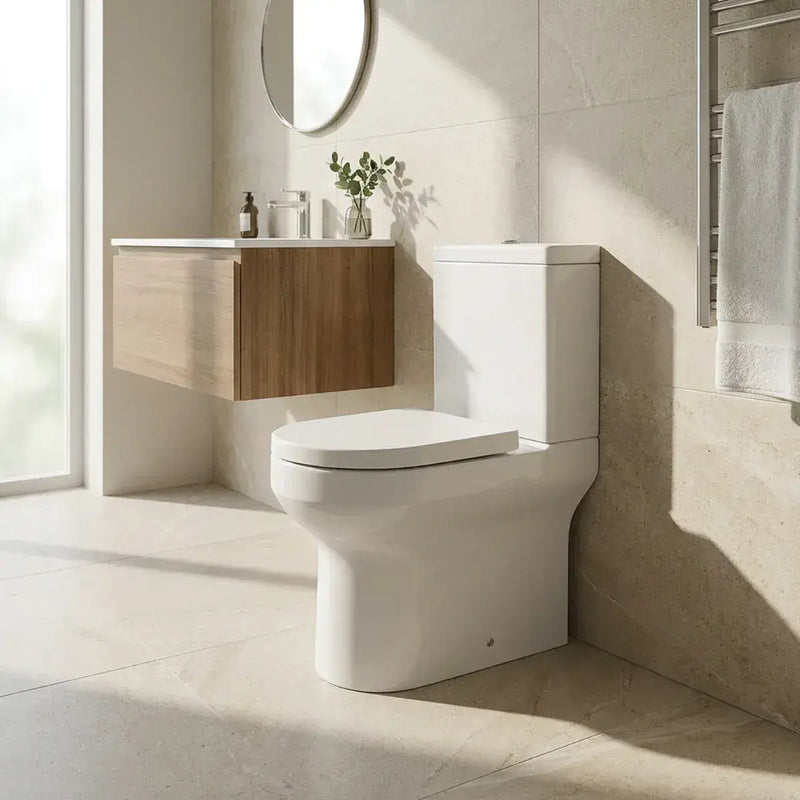 Serpens Close Coupled Fully Shrouded Toilet Inc Soft Close Seat