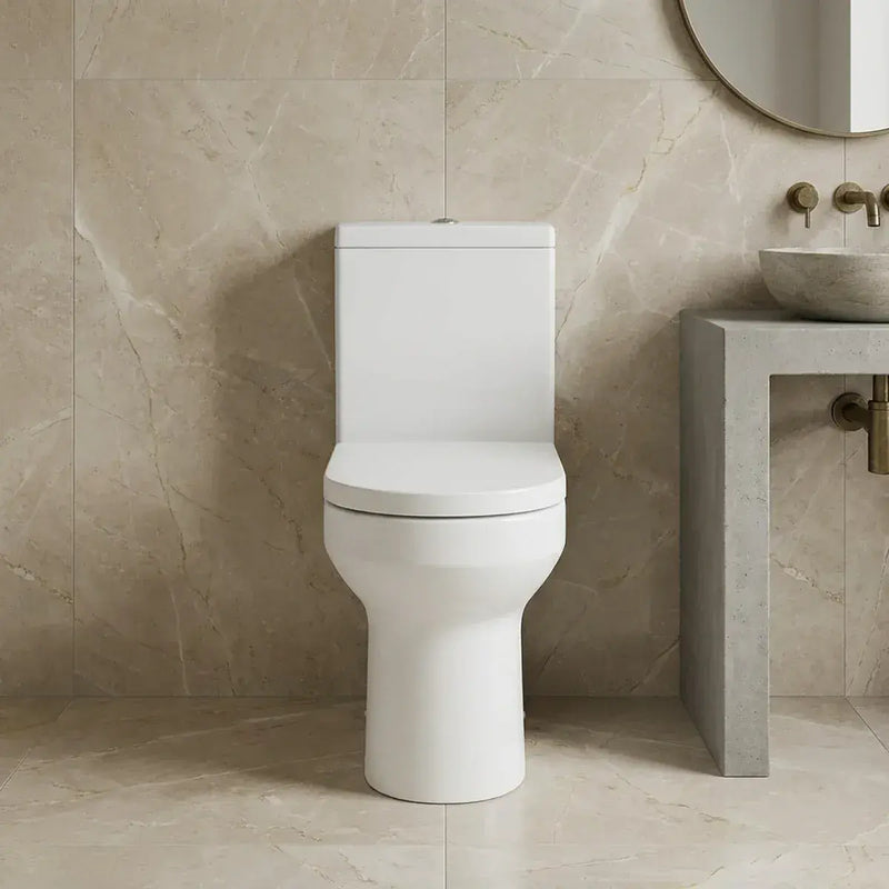 Serpens Close Coupled Fully Shrouded Toilet Inc Soft Close Seat