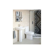 Serpens Matt Black Full Bathroom Pack with Bath Screen, Taps and Dual Shower