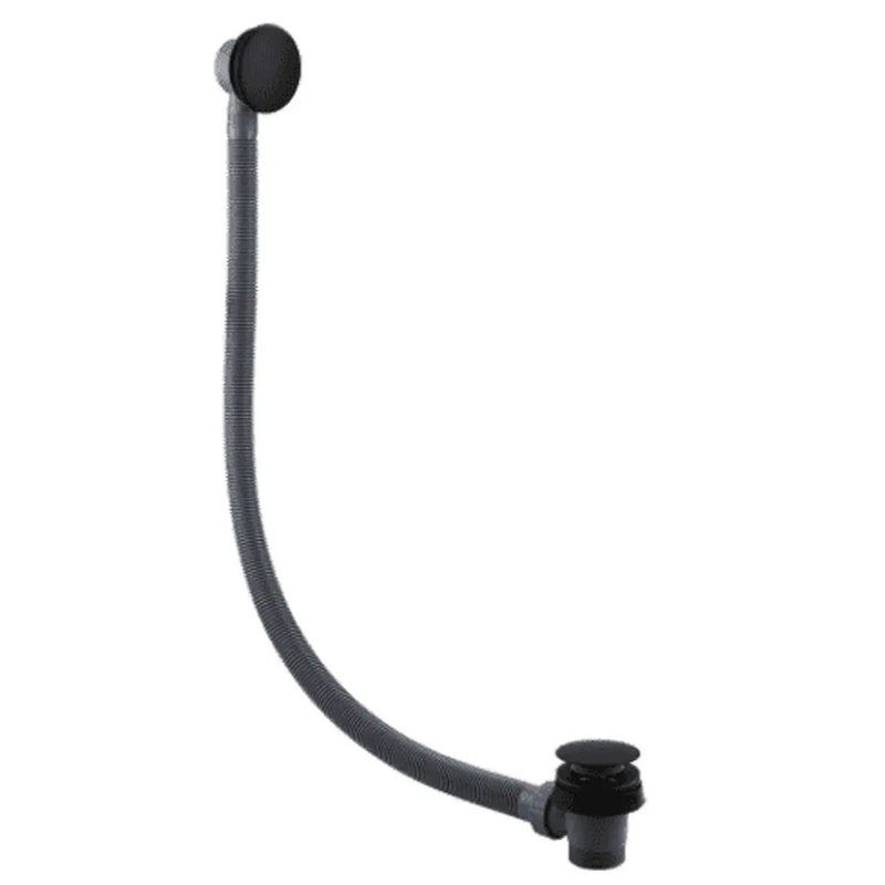 Serpens Matt Black Full Bathroom Pack with Bath Screen, Taps and Dual Shower