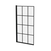 Serpens Matt Black Full Bathroom Pack with Bath Screen, Taps and Dual Shower
