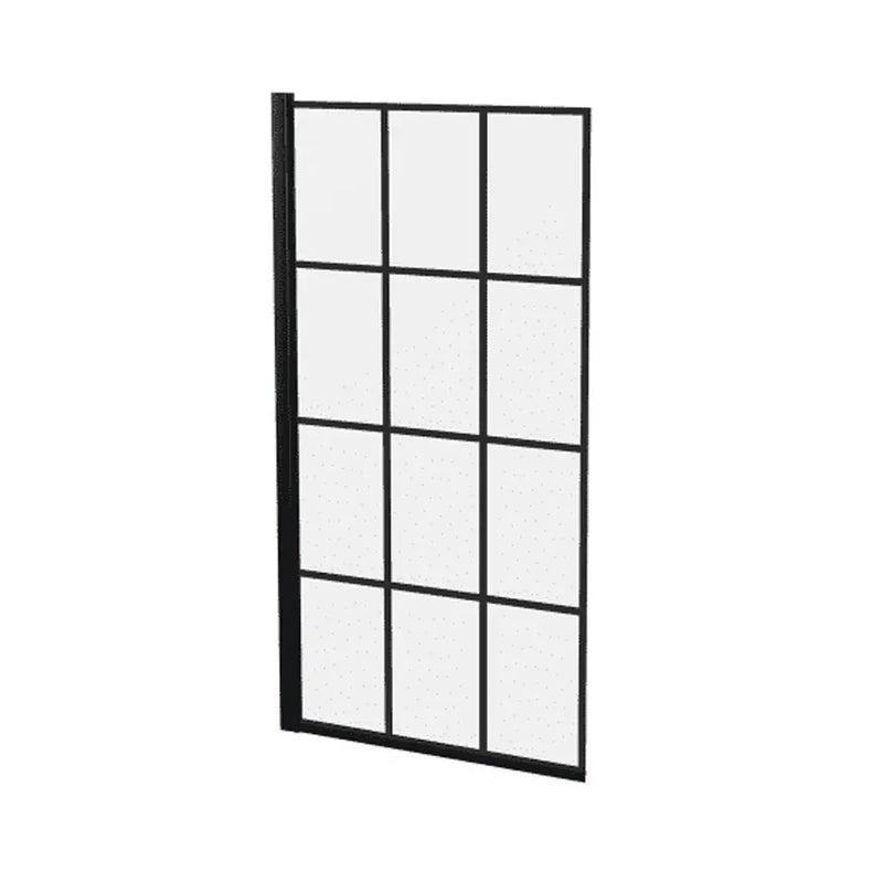 Serpens Matt Black Full Bathroom Pack with Bath Screen, Taps and Dual Shower