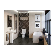 Serpens Matt Black Quadrant Shower Enclosure Pack with Vanity Unit, Toilet, Taps and Dual Shower