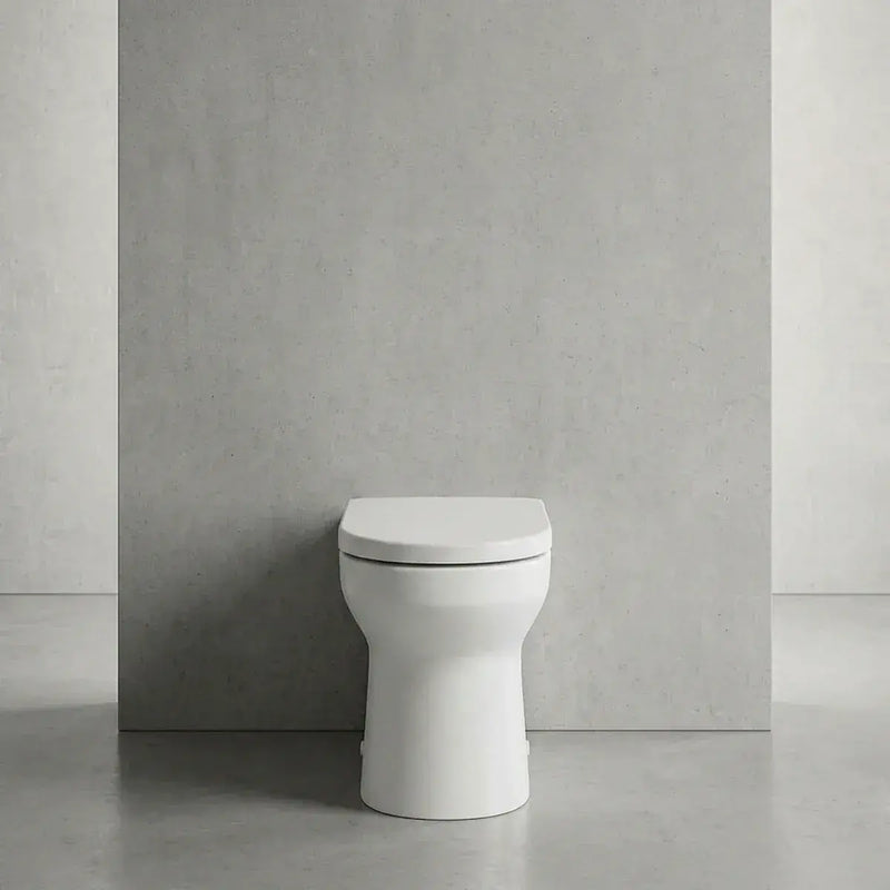 Serpens Rimless Back To Wall Comfort Height Toilet Inc Soft Close Seat