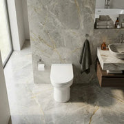Serpens Rimless Back To Wall Comfort Height Toilet Inc Soft Close Seat