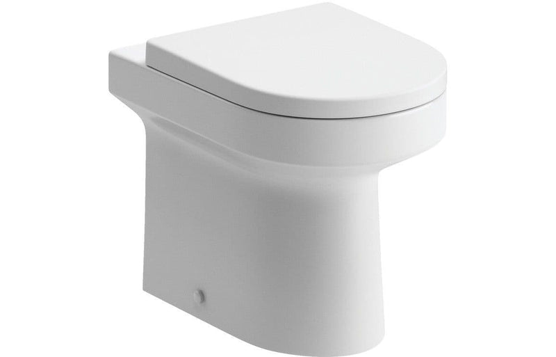 Serpens Rimless Back To Wall Toilet Inc Soft Close Seat