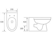 Serpens Rimless Back To Wall Toilet Inc Soft Close Seat
