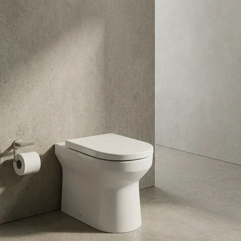 Serpens Rimless Back To Wall Toilet Inc Soft Close Seat